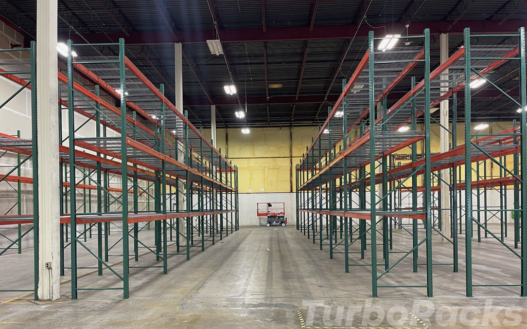 Empty Warehouse Racks, Freshly Installed by TurboRacks